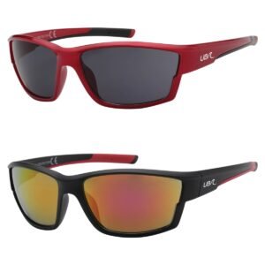 Urban Beach Herren Sport-Sonnenbrille - Rot & Schwarz Serie