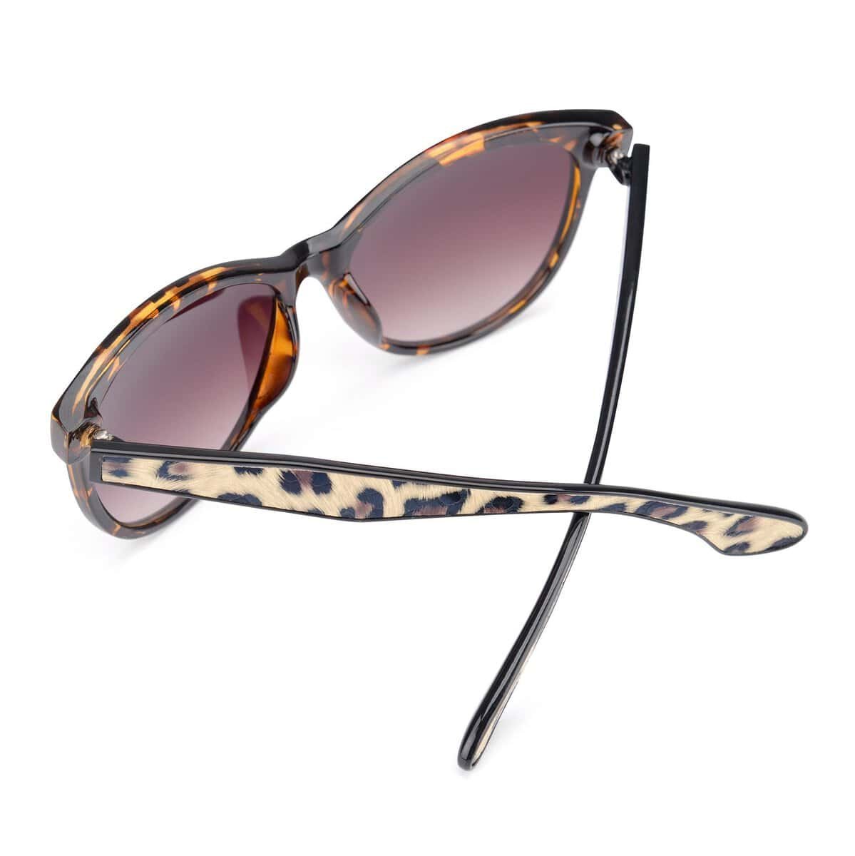 Urban Beach Alya Dames Zonnebril - Cat Eye Cat-3 UV Bescherming - Bruin met Bruine Lens - Panter – Bild 3