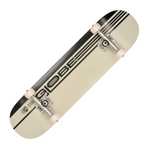 Globe G0 Strype Hard 8.0 skateboard onderkant design logo zwart wit