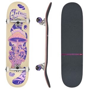 Globe G1 Mind Expansion 8.5 inch Complete Skateboard – Off-White/Purple met full concave, Tensor trucks en 53mm wielen