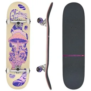 Globe G1 Mind Expansion 8.5 inch Complete Skateboard – Off-White/Purple met full concave, Tensor trucks en 53mm wielen