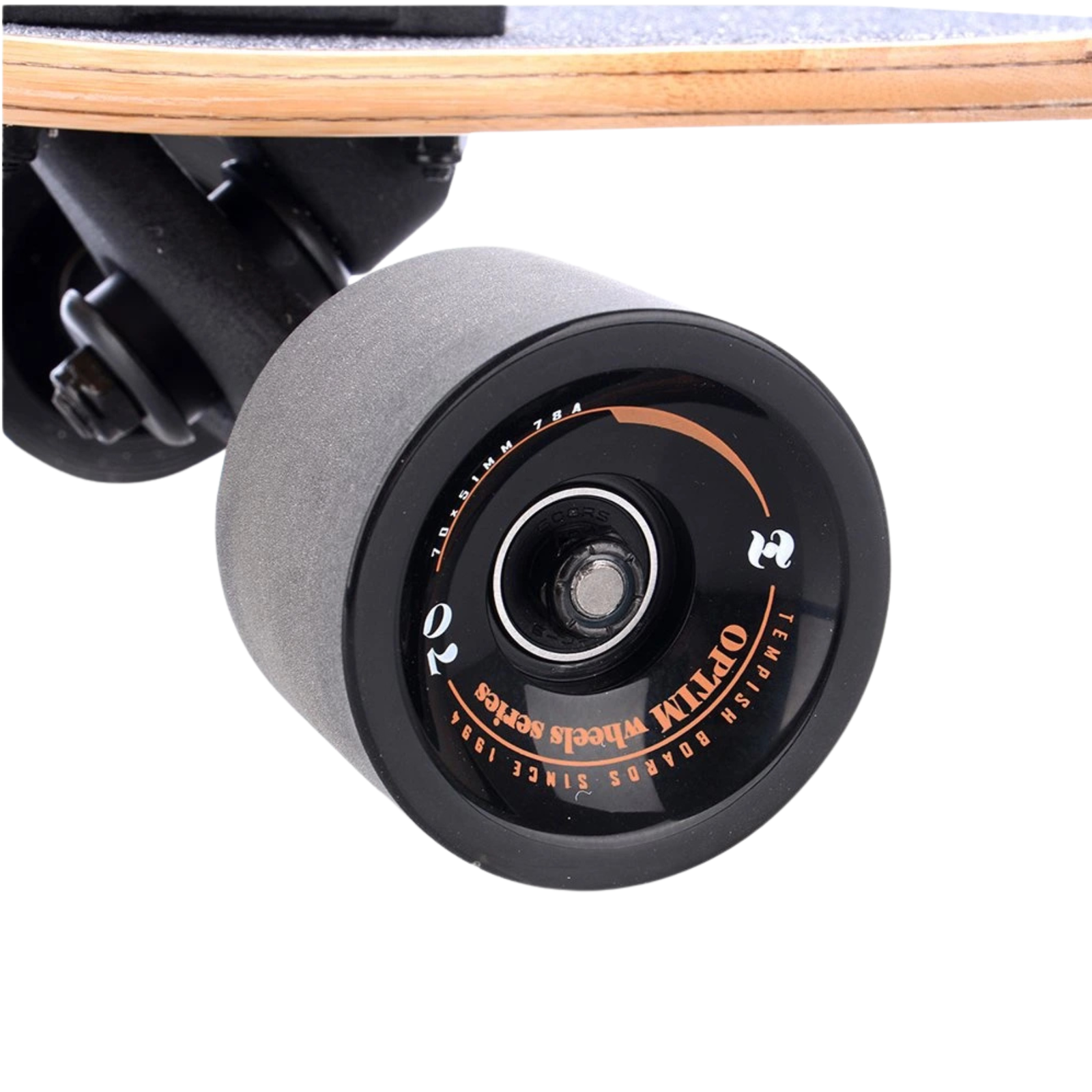 Tempish Frogman longboard – rijdersperspectief boven het deck.