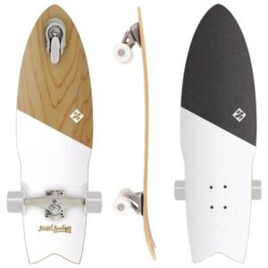 Street Surfing 30 "x9" Surfskate Shark Attack Koa - Weiß - 76 cm