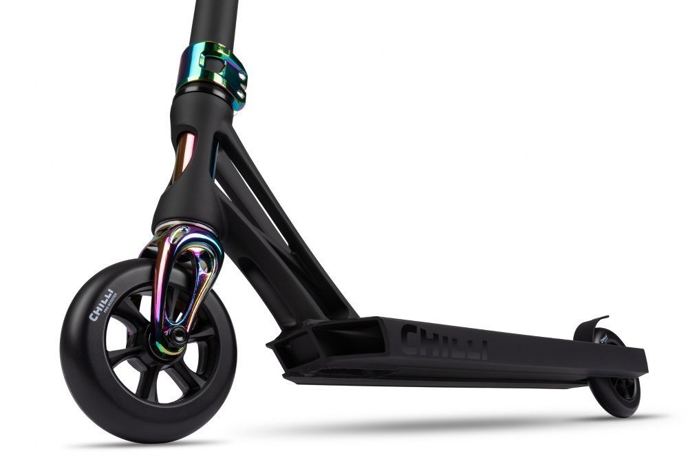 Chilli Beast V2 - Stuntstep - 110mm Wielen - Zwart/Neochroom - Complete Freestyle Setup – Bild 2