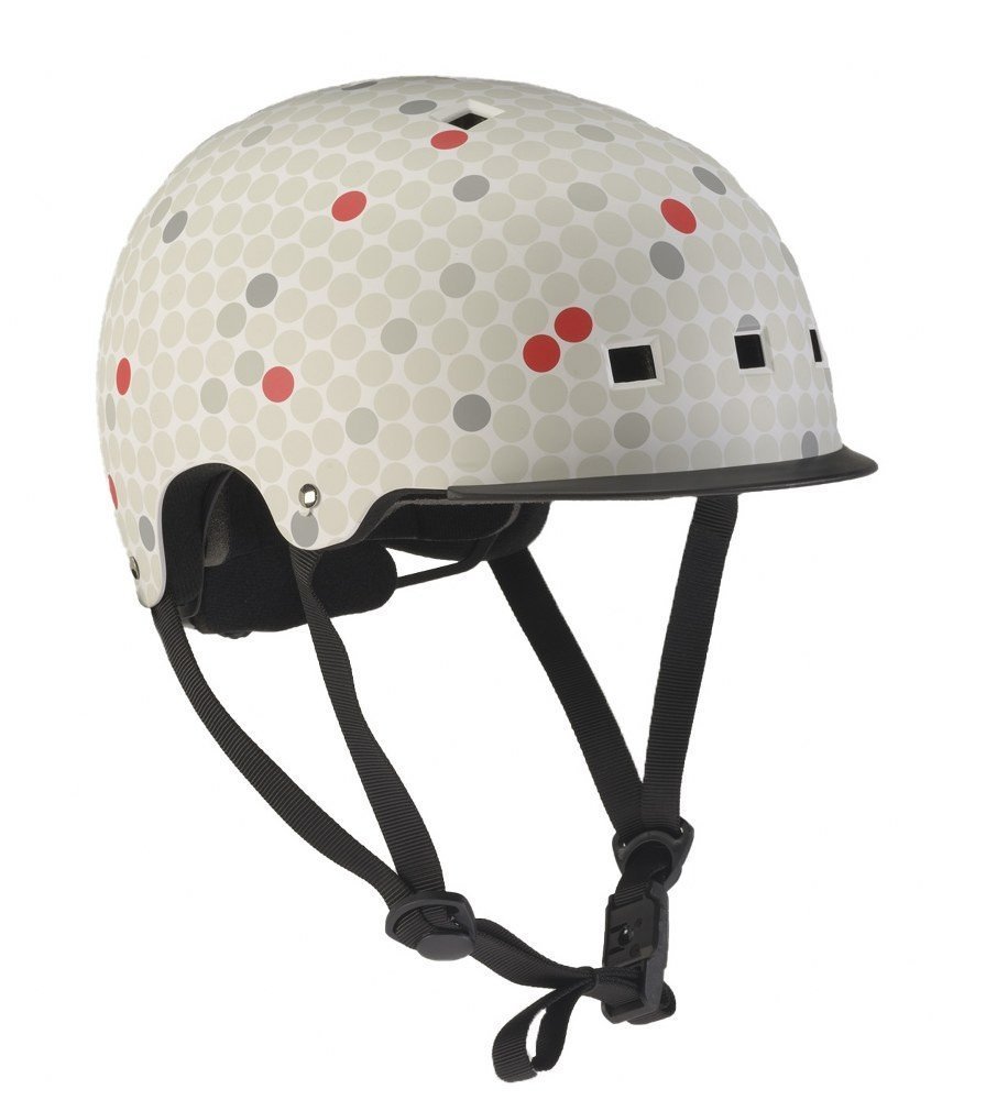 PLY Pop Plus Skate Helm Grijze Stippen 55-58cm (M) - Mat beige met dots