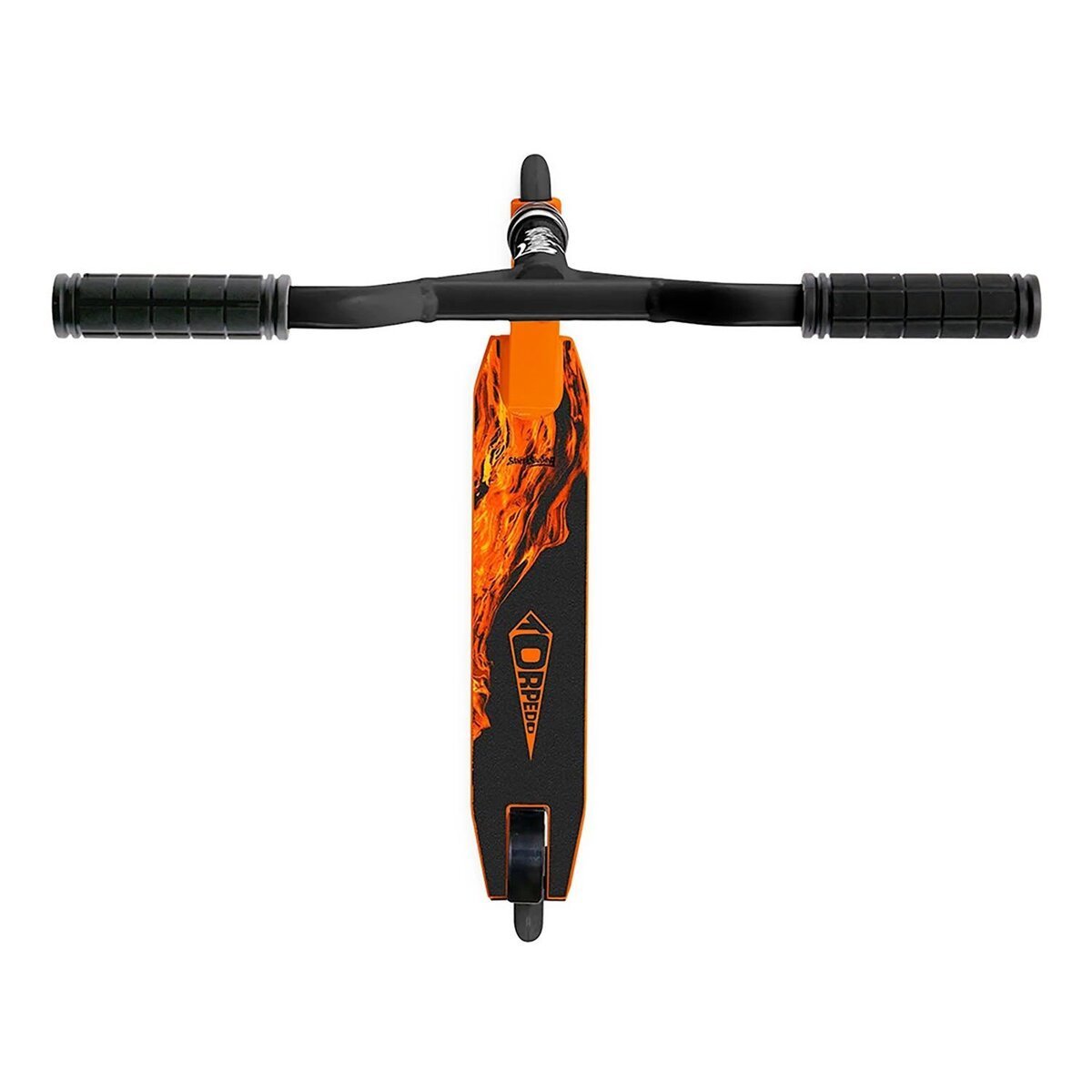 Street Surfing Torpedo Stuntstep Firestarter 100mm – Zwart/Oranje - Image 2