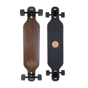 Top view Tempish Bohemia II longboard met zwarte griptape