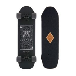 Tempish Pantar longboard overzicht zijaanzicht houtlook en zwarte griptape