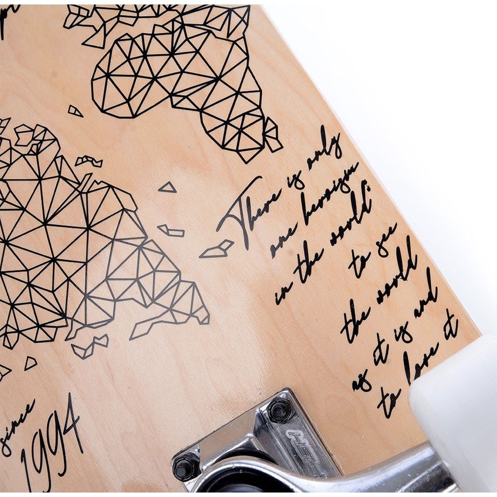 Detailfoto van trucks en PU-wielen van Tempish Ontop Skateboard