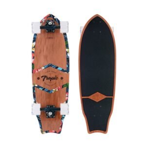 Tempish Tropic T Longboard bovenaanzicht zwarte griptape