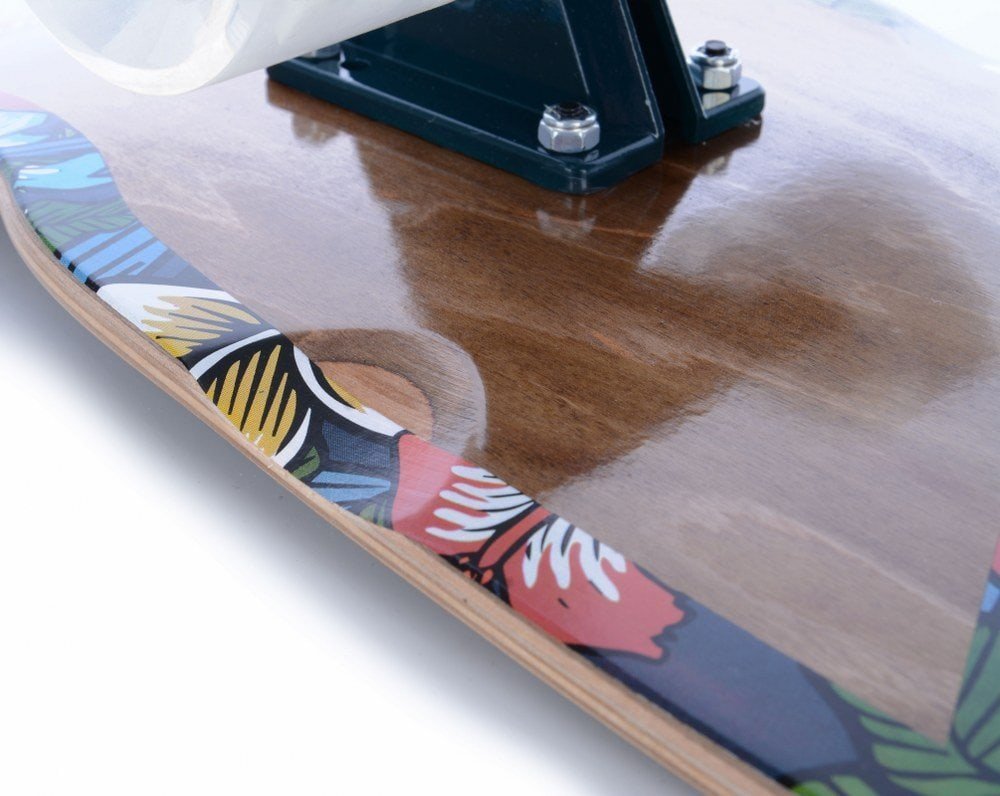 Tempish Tropic T Longboard onderzijde tropische bladprint